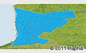 Political Panoramic Map of Huron, satellite outside