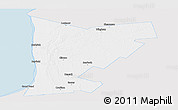 Silver Style Panoramic Map of Huron, single color outside