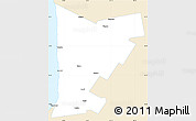 Classic Style Simple Map of Huron, single color outside