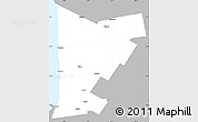 Gray Simple Map of Huron, single color outside