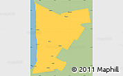 Savanna Style Simple Map of Huron, single color outside