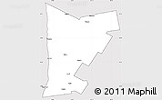 Silver Style Simple Map of Huron, cropped outside