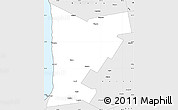 Silver Style Simple Map of Huron