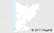 Silver Style Simple Map of Huron, single color outside