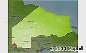 Physical 3D Map of Kenora, darken