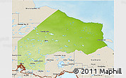 Physical 3D Map of Kenora, shaded relief outside