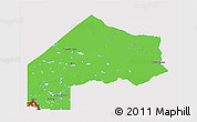 Political 3D Map of Kenora, cropped outside