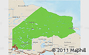 Political 3D Map of Kenora, shaded relief outside