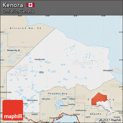 Classic Style Map of Kenora