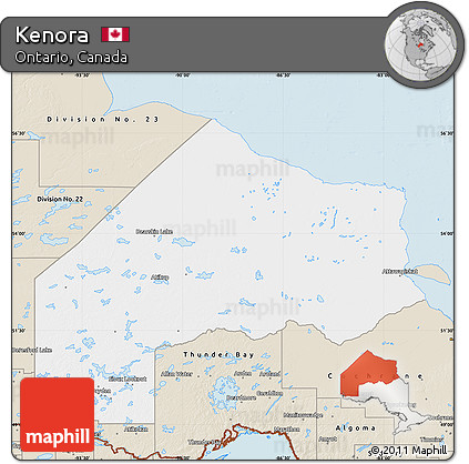 Classic Style Map of Kenora