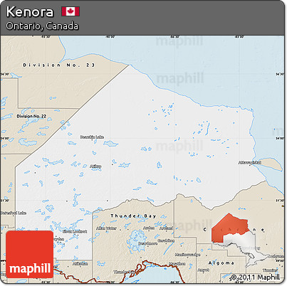 Classic Style Map of Kenora
