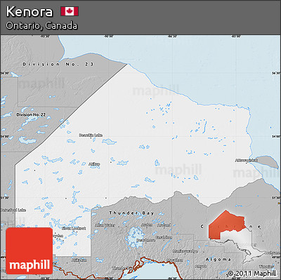 Gray Map of Kenora
