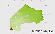 Physical Map of Kenora, cropped outside
