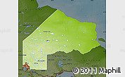 Physical Map of Kenora, darken