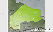 Physical Map of Kenora, darken, semi-desaturated