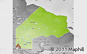 Physical Map of Kenora, desaturated