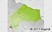 Physical Map of Kenora, lighten, desaturated