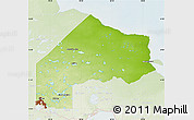 Physical Map of Kenora, lighten
