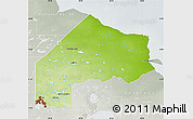 Physical Map of Kenora, lighten, semi-desaturated