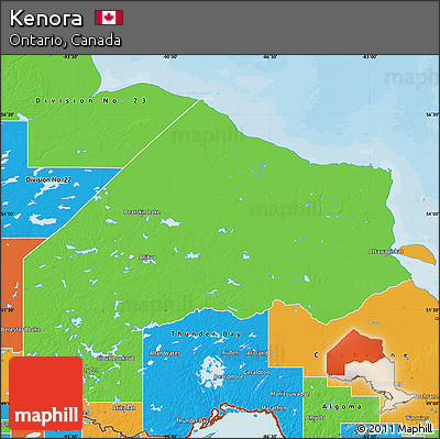 Political Map of Kenora