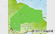 Political Map of Kenora, physical outside