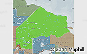 Political Map of Kenora, semi-desaturated