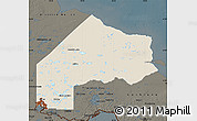 Shaded Relief Map of Kenora, darken