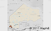 Shaded Relief Map of Kenora, desaturated