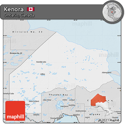 Silver Style Map of Kenora