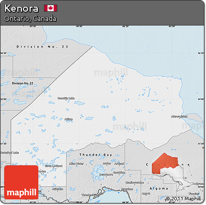 Silver Style Map of Kenora