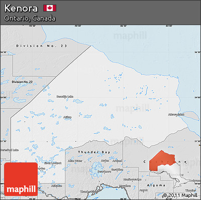 Silver Style Map of Kenora
