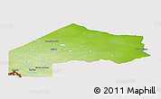Physical Panoramic Map of Kenora, cropped outside