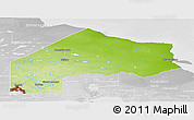 Physical Panoramic Map of Kenora, lighten, desaturated
