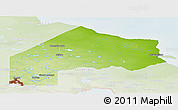 Physical Panoramic Map of Kenora, lighten