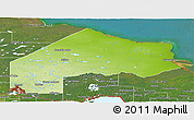 Physical Panoramic Map of Kenora, satellite outside
