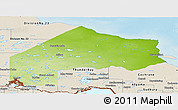 Physical Panoramic Map of Kenora, shaded relief outside