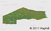 Satellite Panoramic Map of Kenora, cropped outside