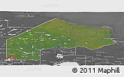 Satellite Panoramic Map of Kenora, desaturated