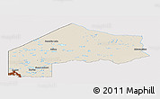 Shaded Relief Panoramic Map of Kenora, cropped outside