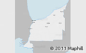 Gray 3D Map of Lambton, single color outside