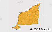 Political 3D Map of Lambton, cropped outside
