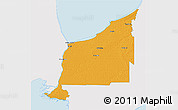 Political 3D Map of Lambton, single color outside