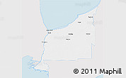 Silver Style 3D Map of Lambton, single color outside