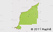 Physical Map of Lambton, cropped outside