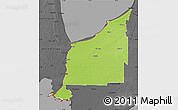 Physical Map of Lambton, darken, desaturated