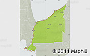 Physical Map of Lambton, lighten, semi-desaturated