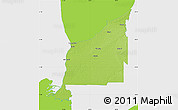 Physical Map of Lambton, single color outside