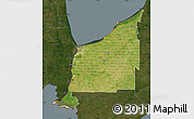 Satellite Map of Lambton, darken