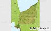 Satellite Map of Lambton, physical outside