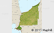 Satellite Map of Lambton, shaded relief outside